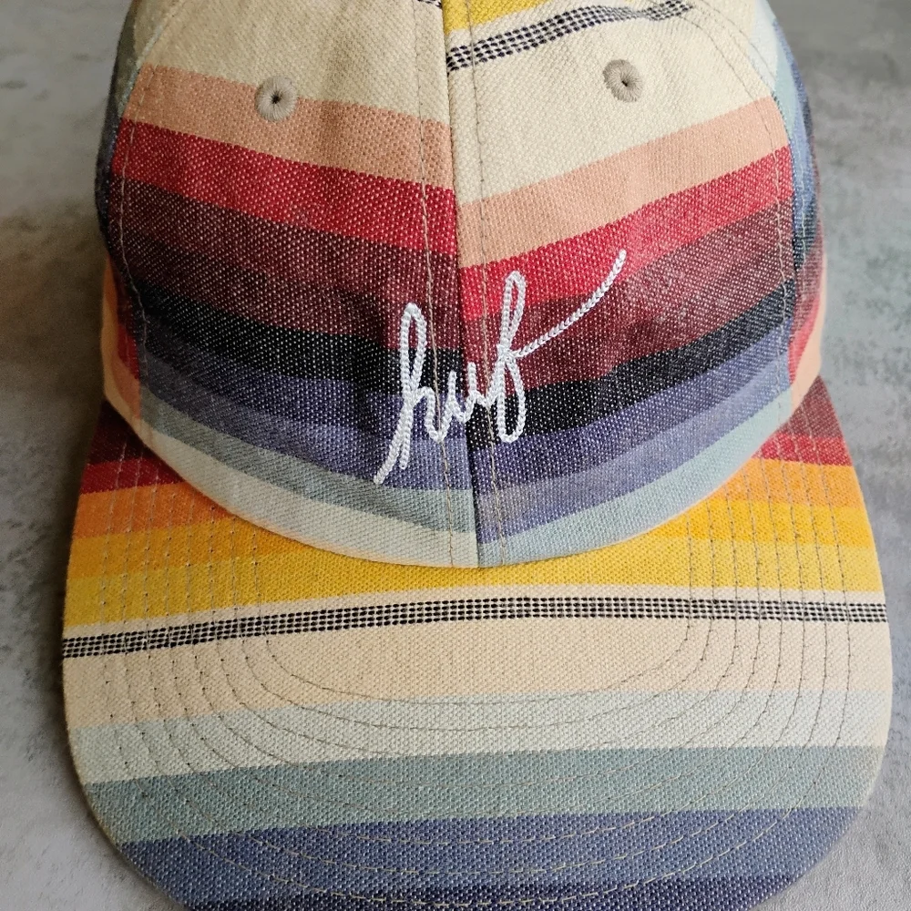 HUF Serape 6 Panel Hat One Size Snapback‎ Multicolor Stripe Southwestern Skater